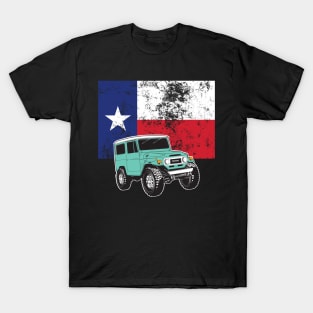 FJ40 with Texas Flag T-Shirt